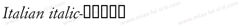Italian italic字体转换